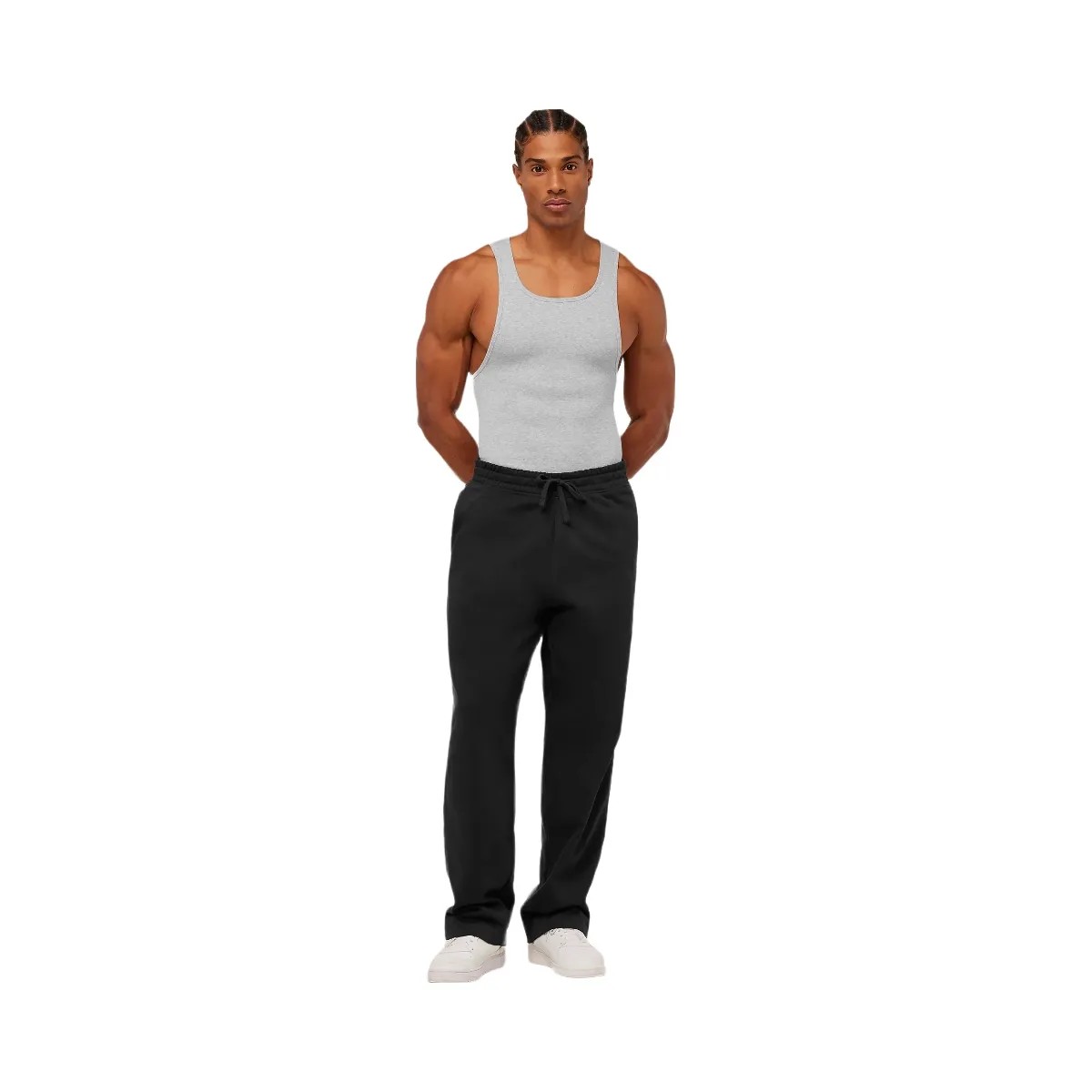 Gymshark Ribbed Tank 1PK "Light Grey Core Marl" - HypeFly India View 4