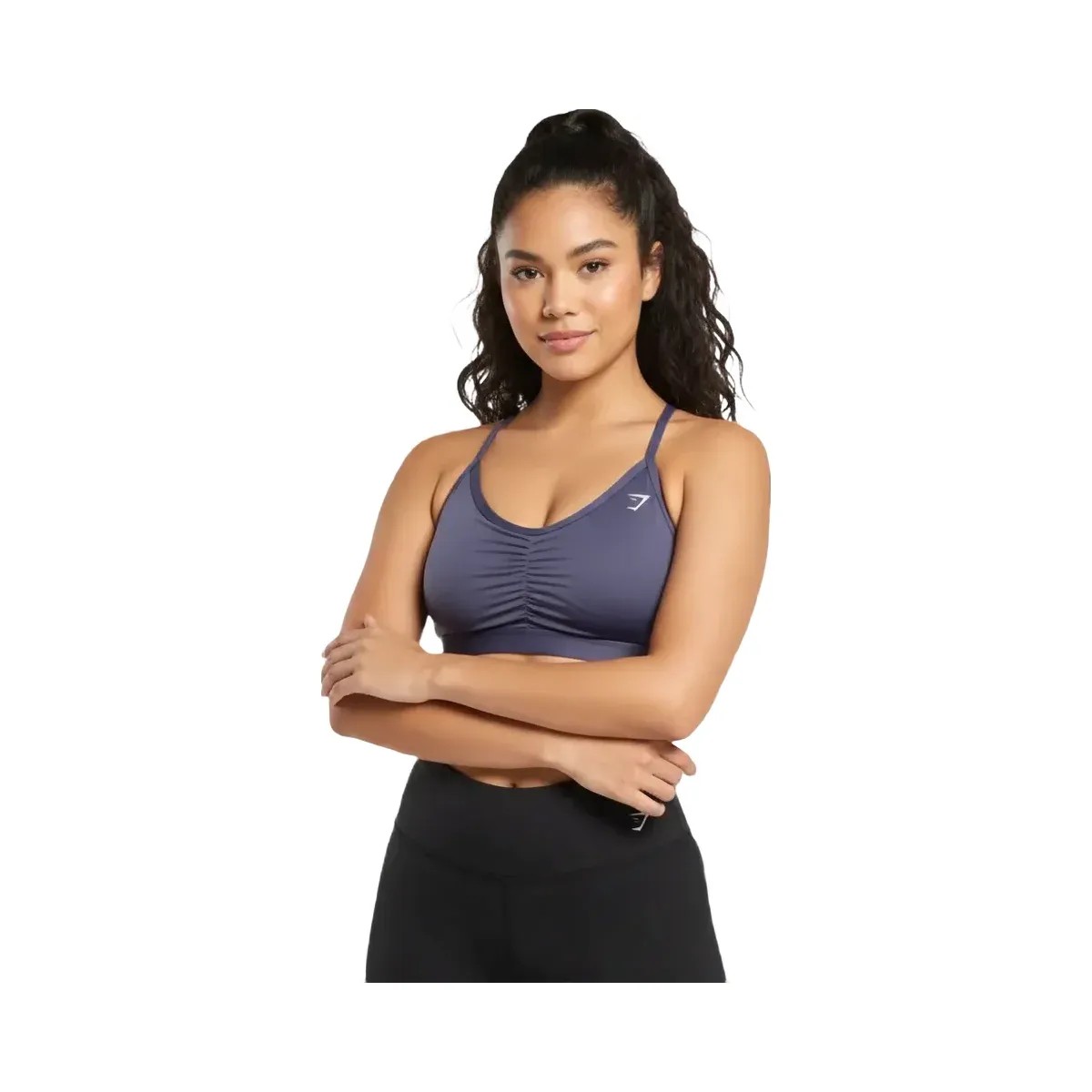 gymshark-ruched-sports-bra-medium-support-weighted-purple