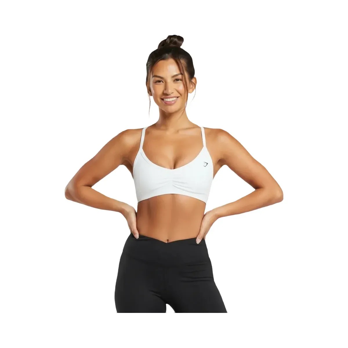 gymshark-ruched-strappy-sports-bra-light-support-white