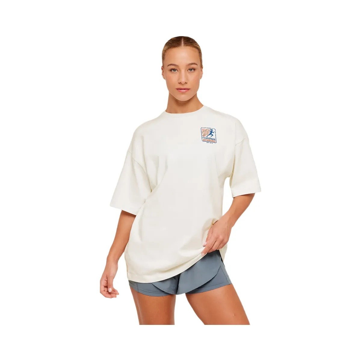 Gymshark Run Club Graphic Short Sleeve T-Shirt "GS Soft White" - HypeFly India View 2