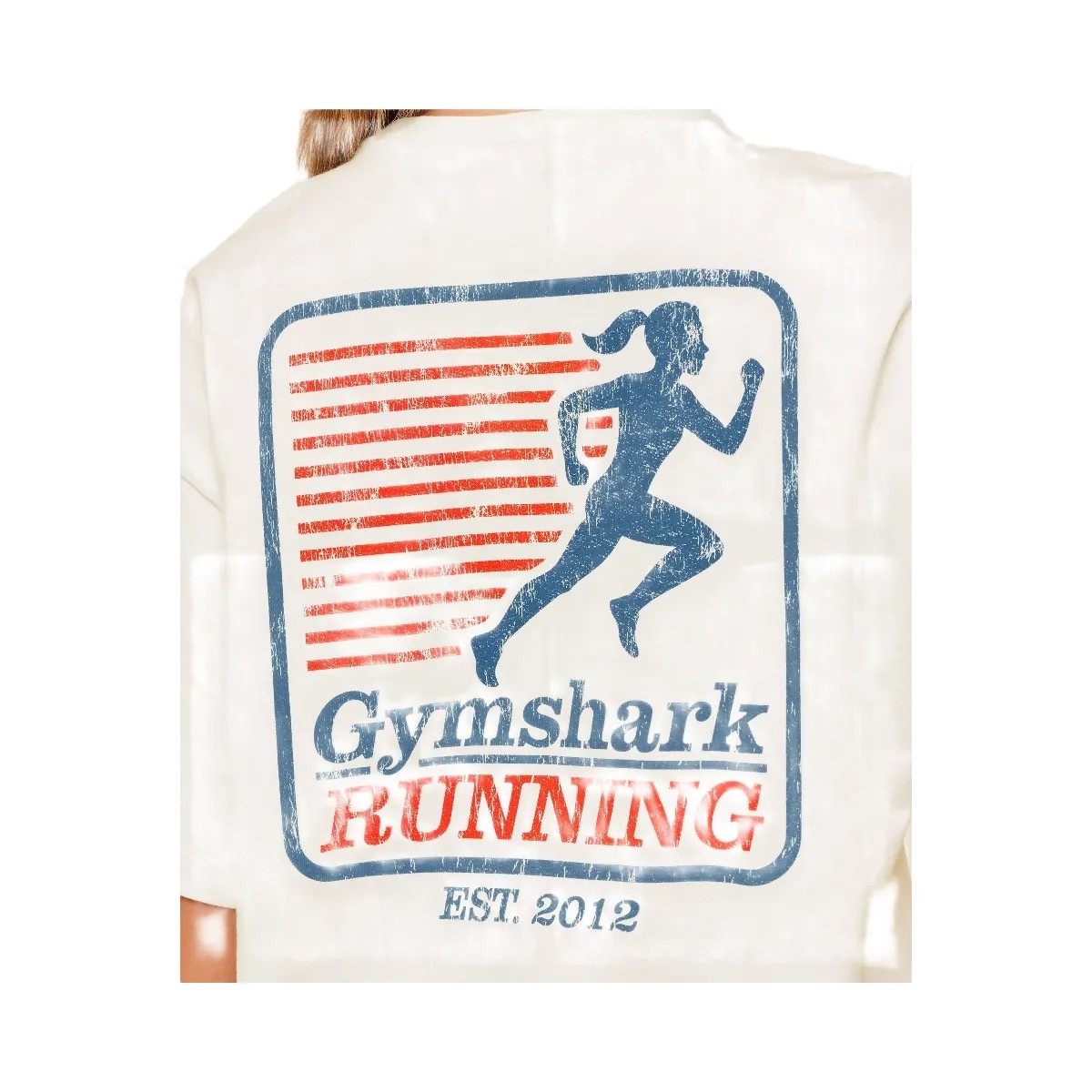 Gymshark Run Club Graphic Short Sleeve T-Shirt "GS Soft White" - HypeFly India View 5