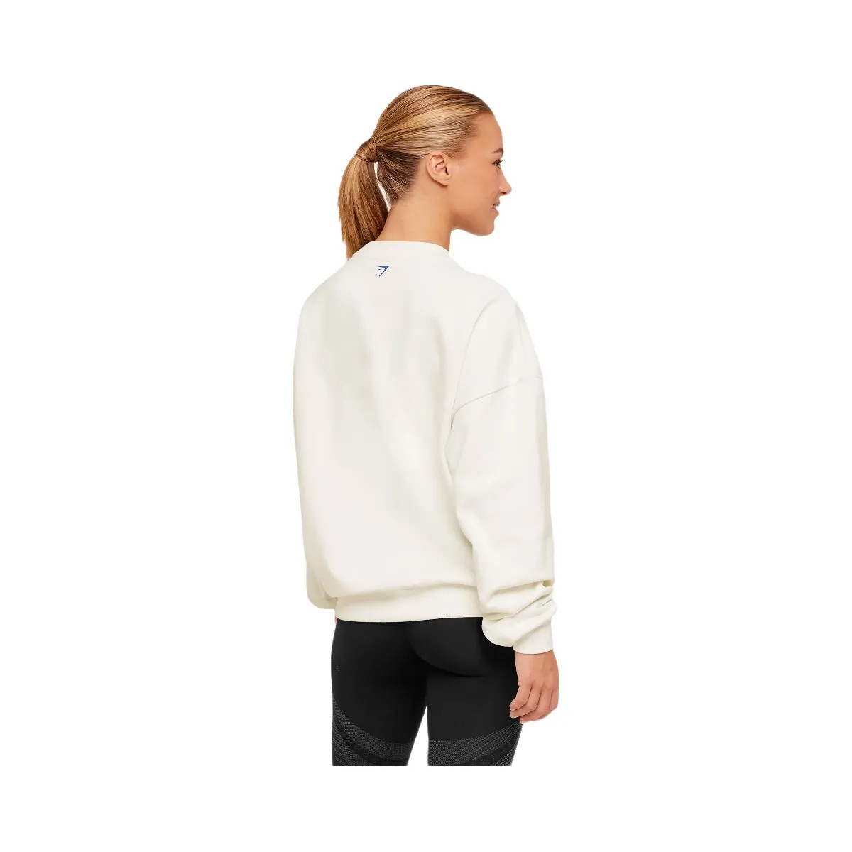 Gymshark Run Club Graphic Sweatshirt "GS Soft White" - HypeFly India View 2