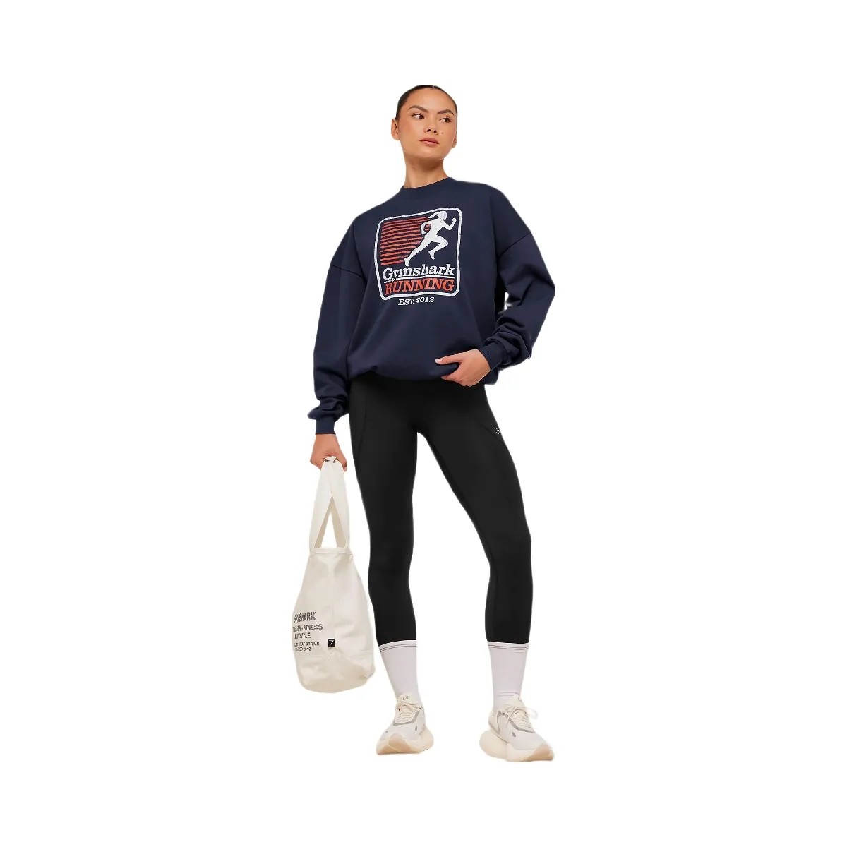 Gymshark Run Club Graphic Sweatshirt "Heavy Blue" - HypeFly India View 6