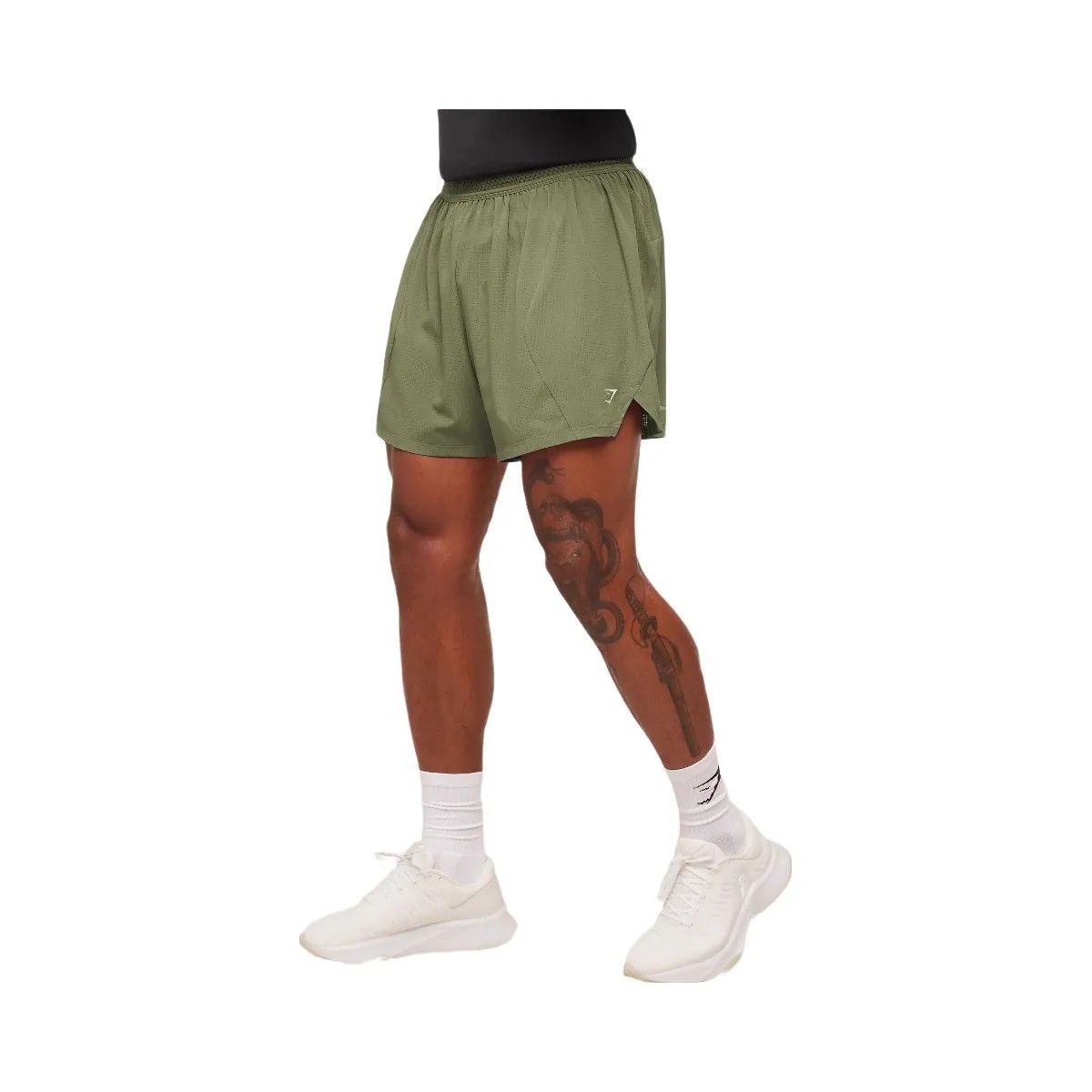 Gymshark Running 5" Shorts "GS Grounded Green" - HypeFly India View 1