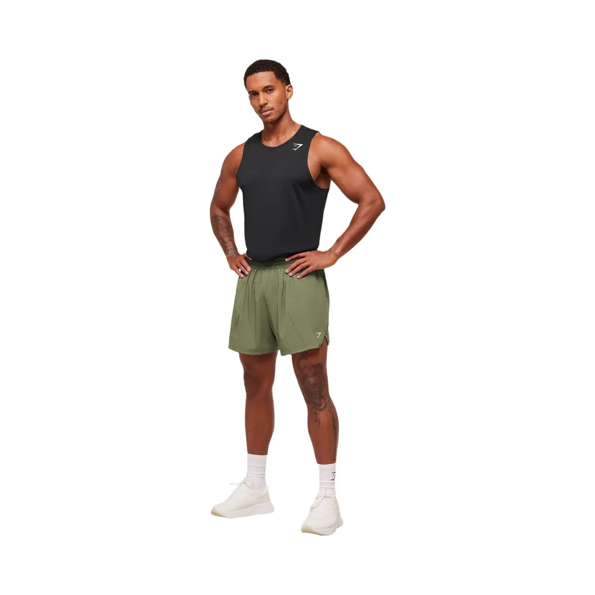 Gymshark Running 5" Shorts "GS Grounded Green" - HypeFly India View 4