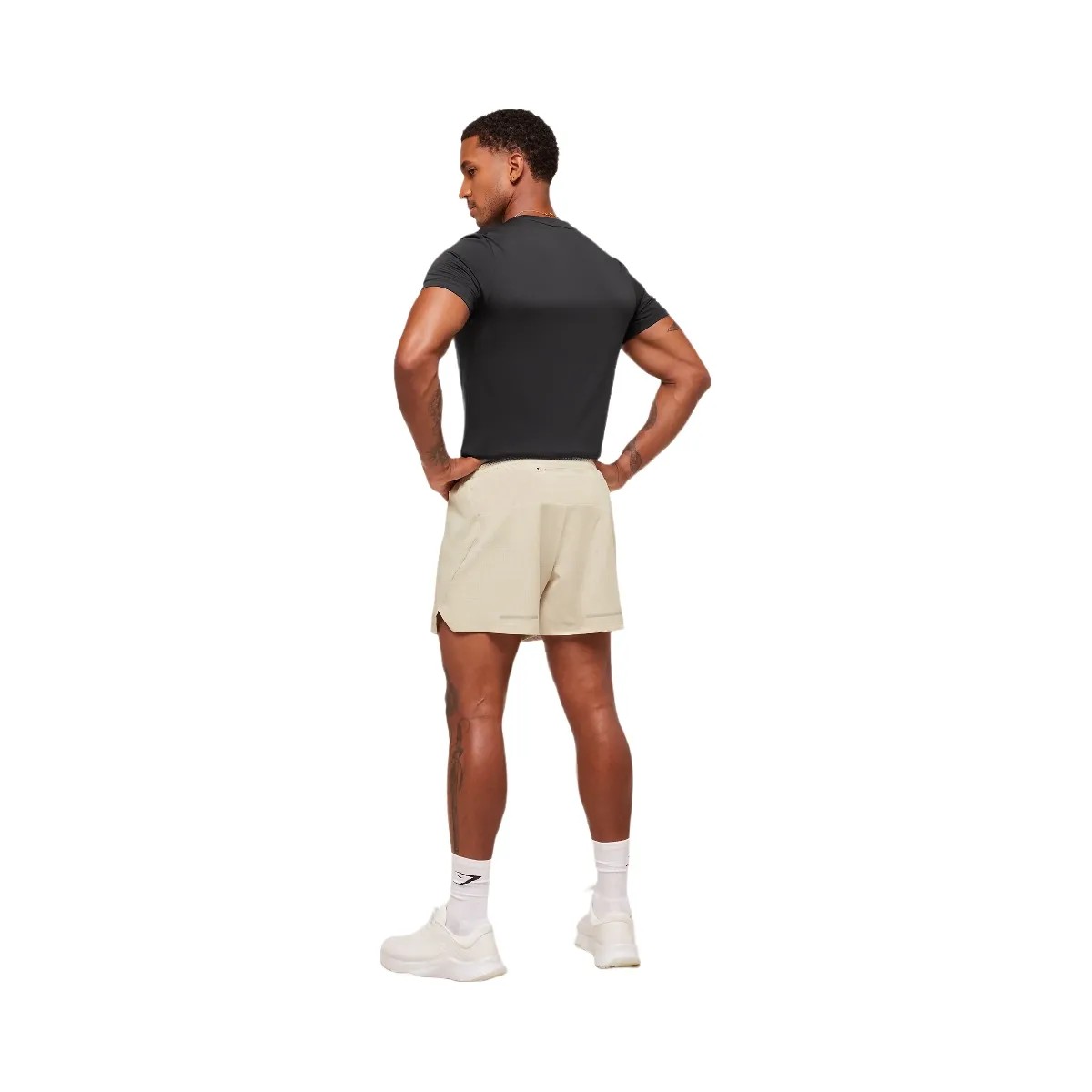 Gymshark Running 5" Shorts "Pebble Grey" - HypeFly India View 4