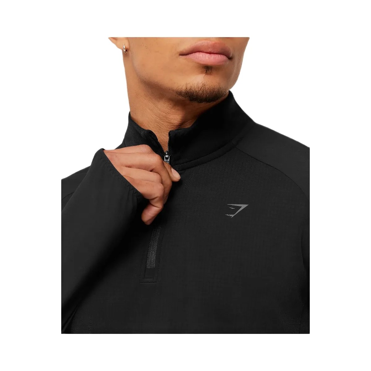 Gymshark Running Elite 1/4 Zip "Black" - HypeFly India View 5