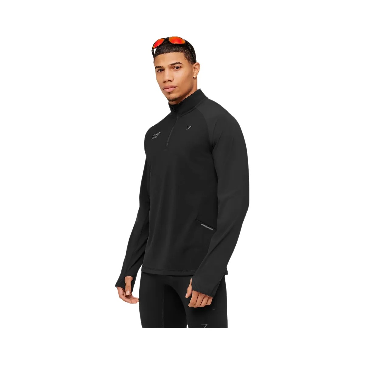 Gymshark Running Elite 1/4 Zip "Black" - HypeFly India View 6