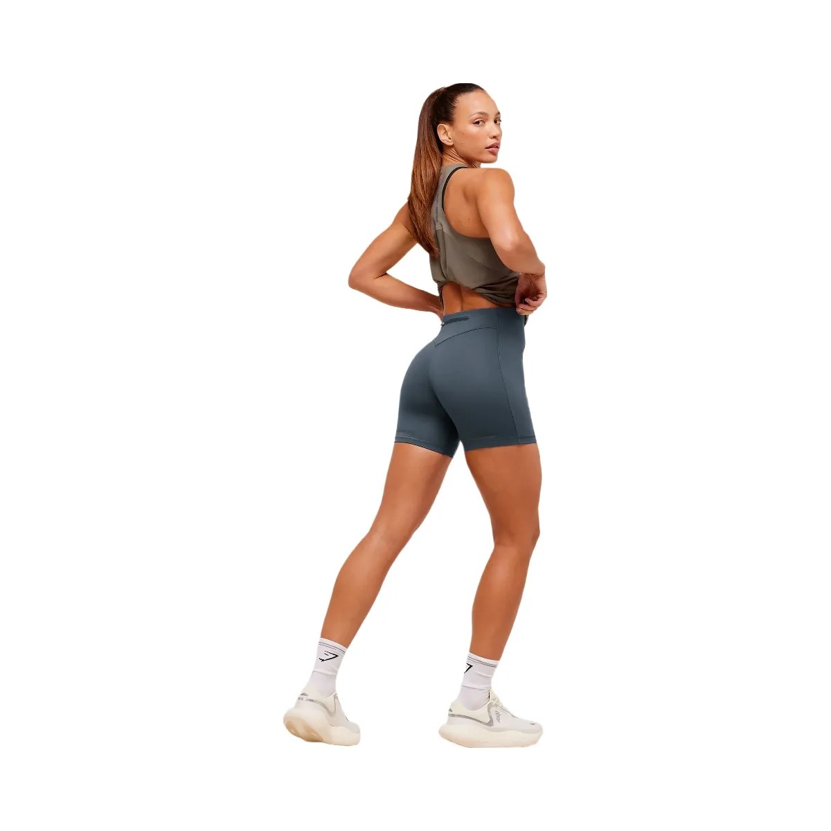 Gymshark Running Elite 6" Tight Fit Shorts "Titanium Blue" - HypeFly India View 4