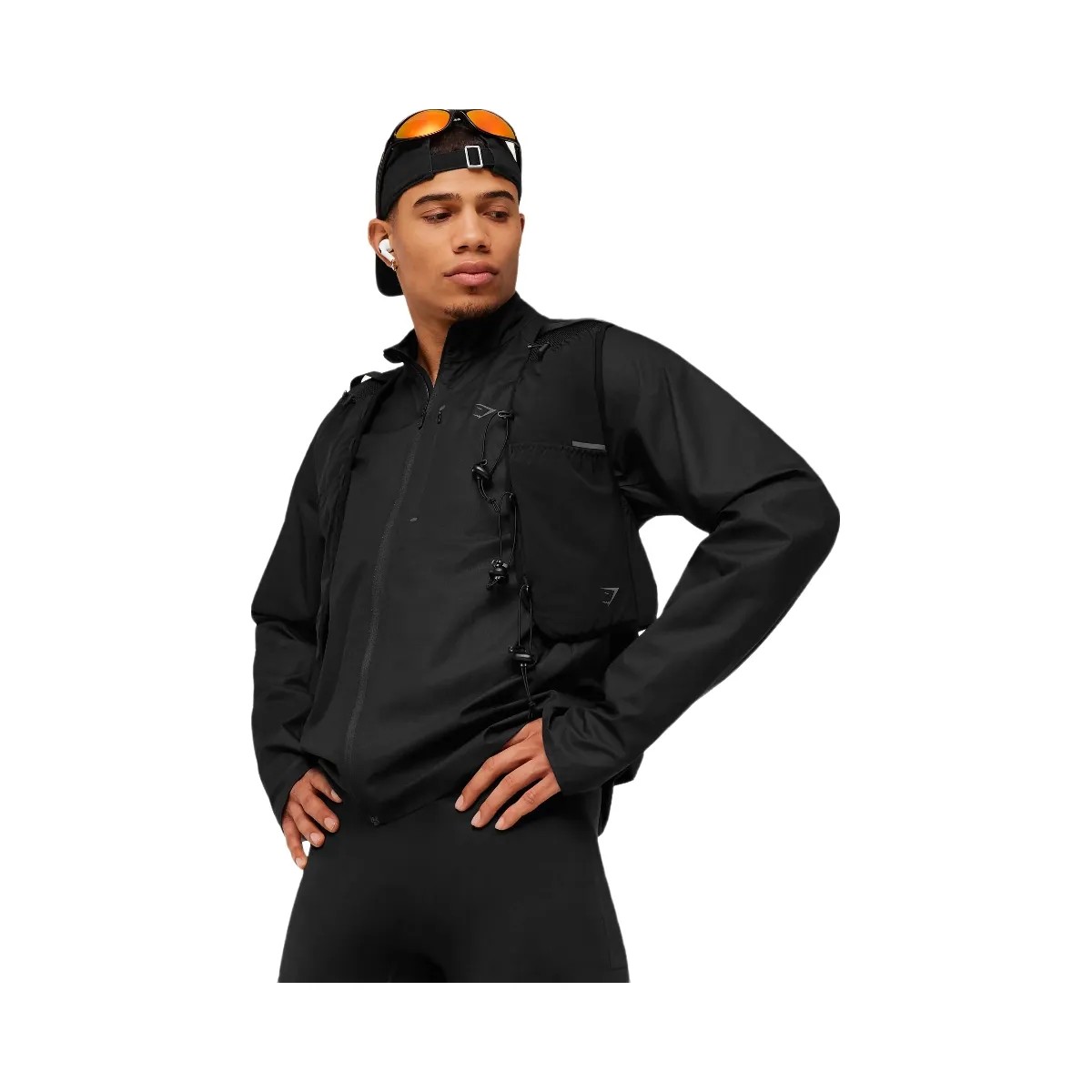 Gymshark Running Elite Lightweight Windbreaker "Black" - HypeFly India View 6