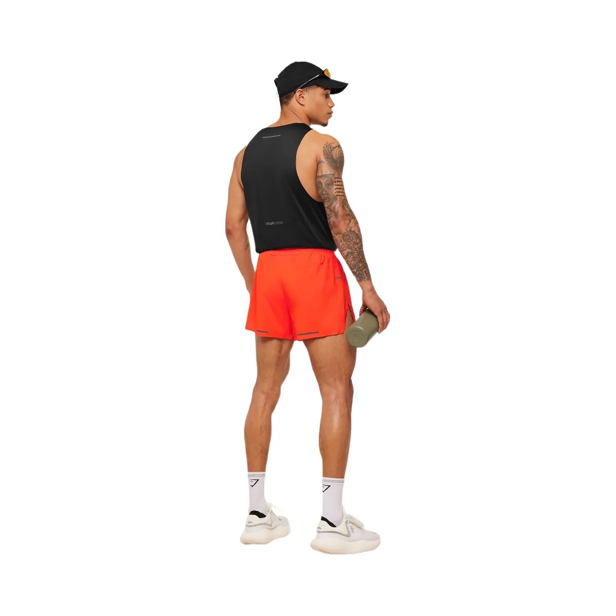 Gymshark Running Elite Race 5" Short "Electric Orange" - HypeFly India View 4