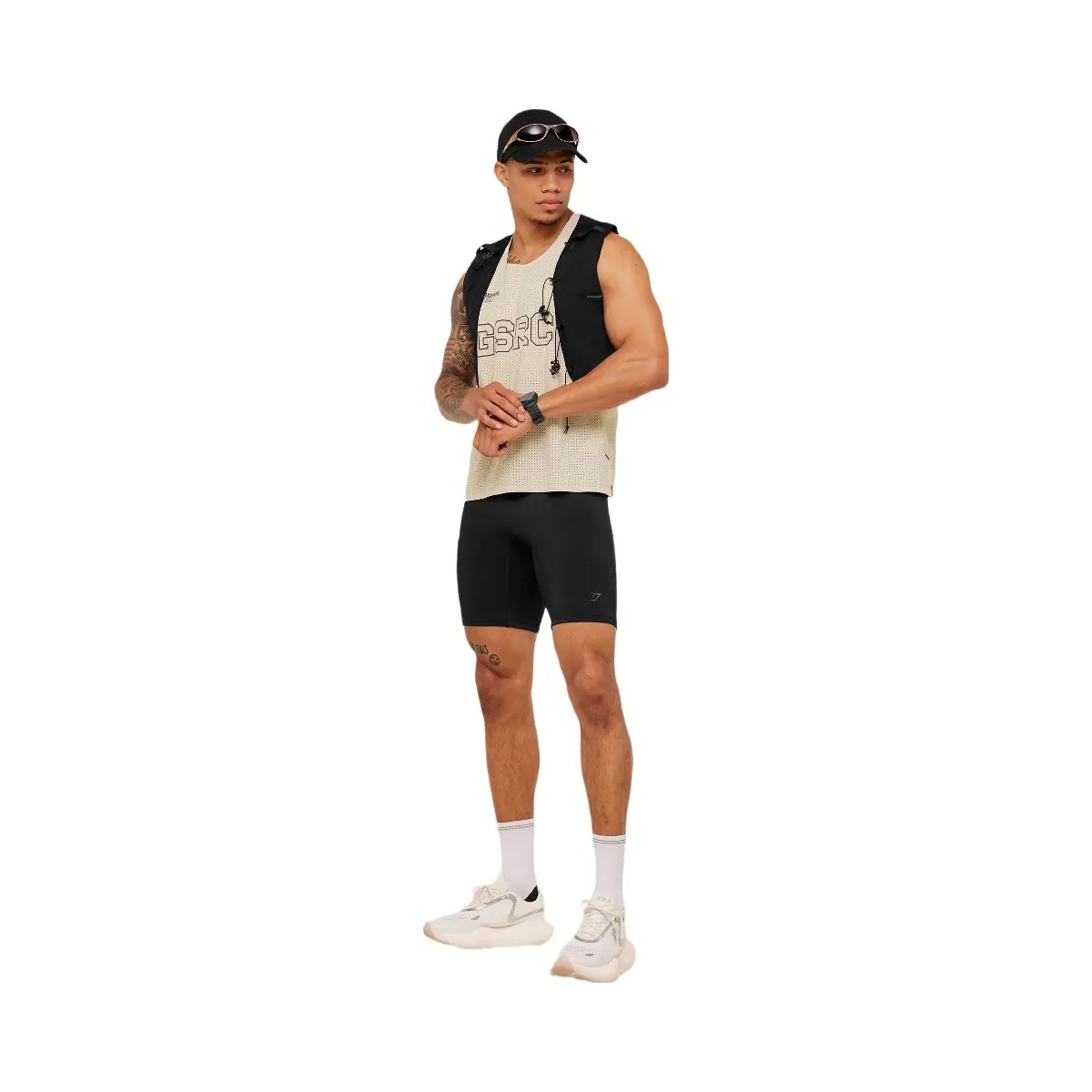 Gymshark Running Elite Race Vest "Pebble Grey" - HypeFly India View 4