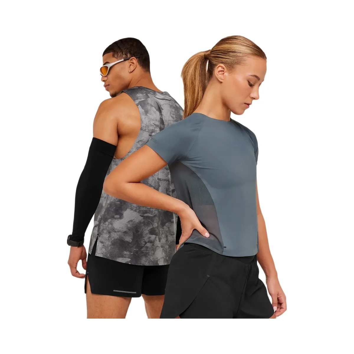 Gymshark Running Elite Tank "Smokey Grey Black" - HypeFly India View 5