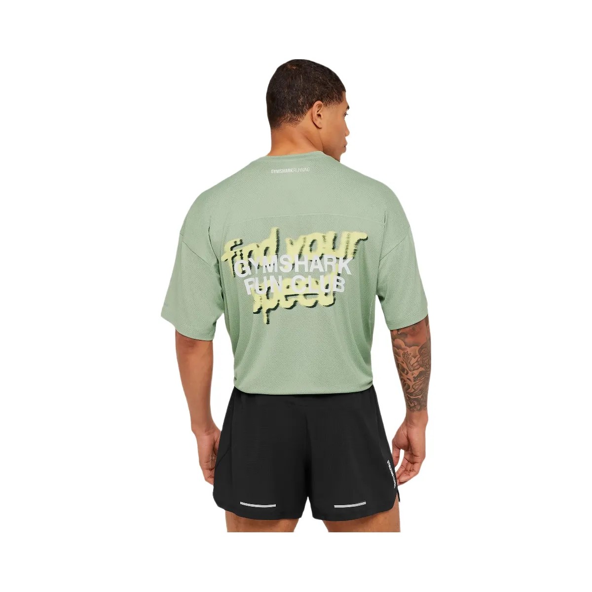 Gymshark Running Graphic T-Shirt "GS Haze Green" - HypeFly India View 1