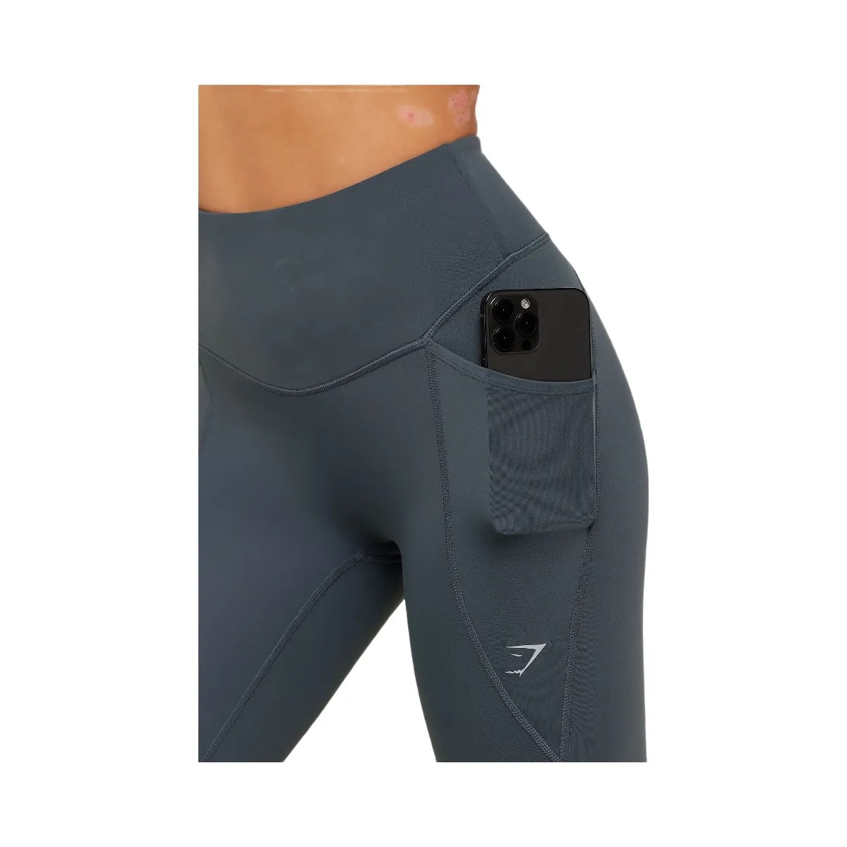 Gymshark Running Pocket Leggings "Titanium Blue" - HypeFly India View 5