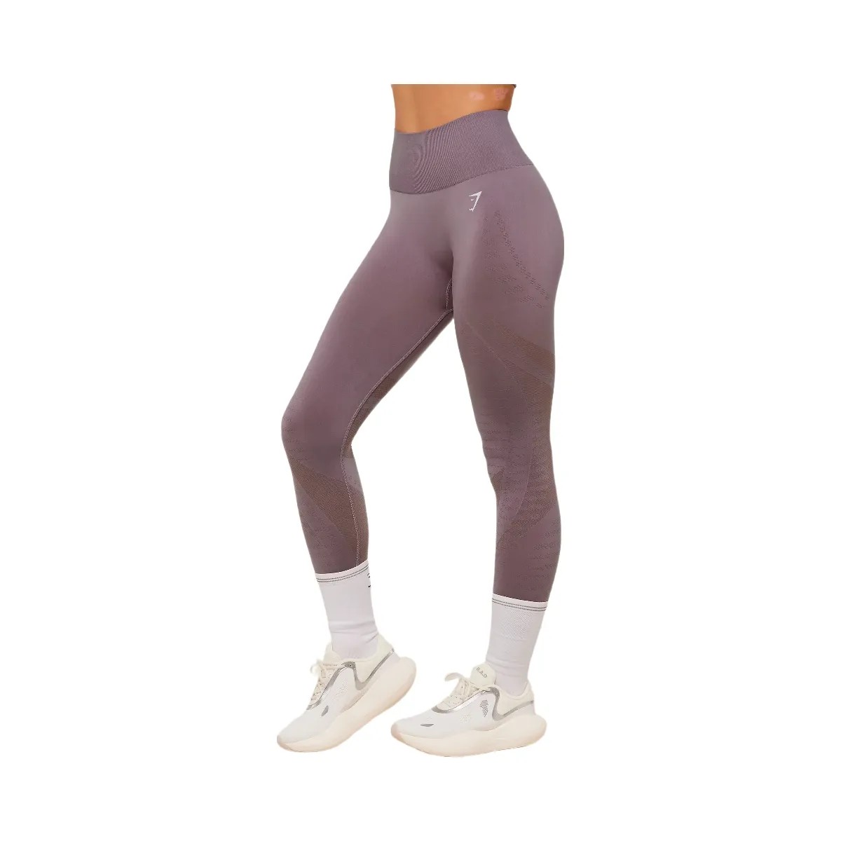 Gymshark Running Seamless Leggings "Dusk Purple Walnut Mauve" - HypeFly India View 3