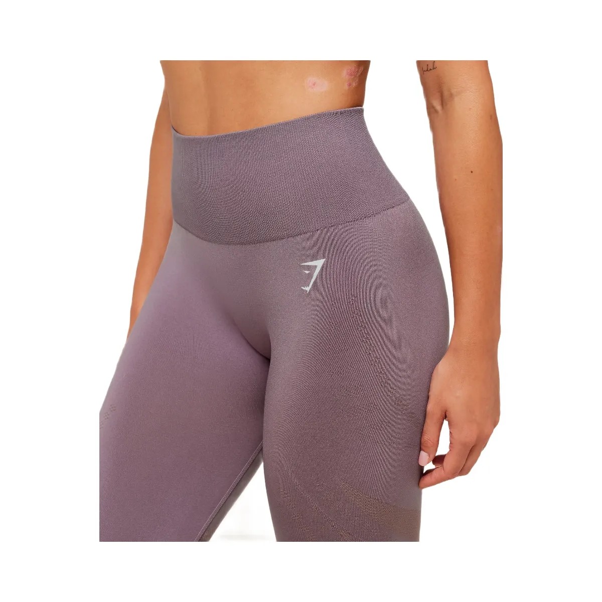 Gymshark Running Seamless Leggings "Dusk Purple Walnut Mauve" - HypeFly India View 5