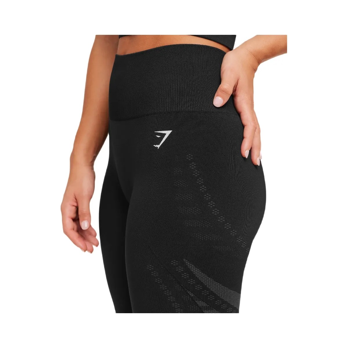 Gymshark Running Seamless Leggings "GS Black GS Asphalt Grey" - HypeFly India View 5