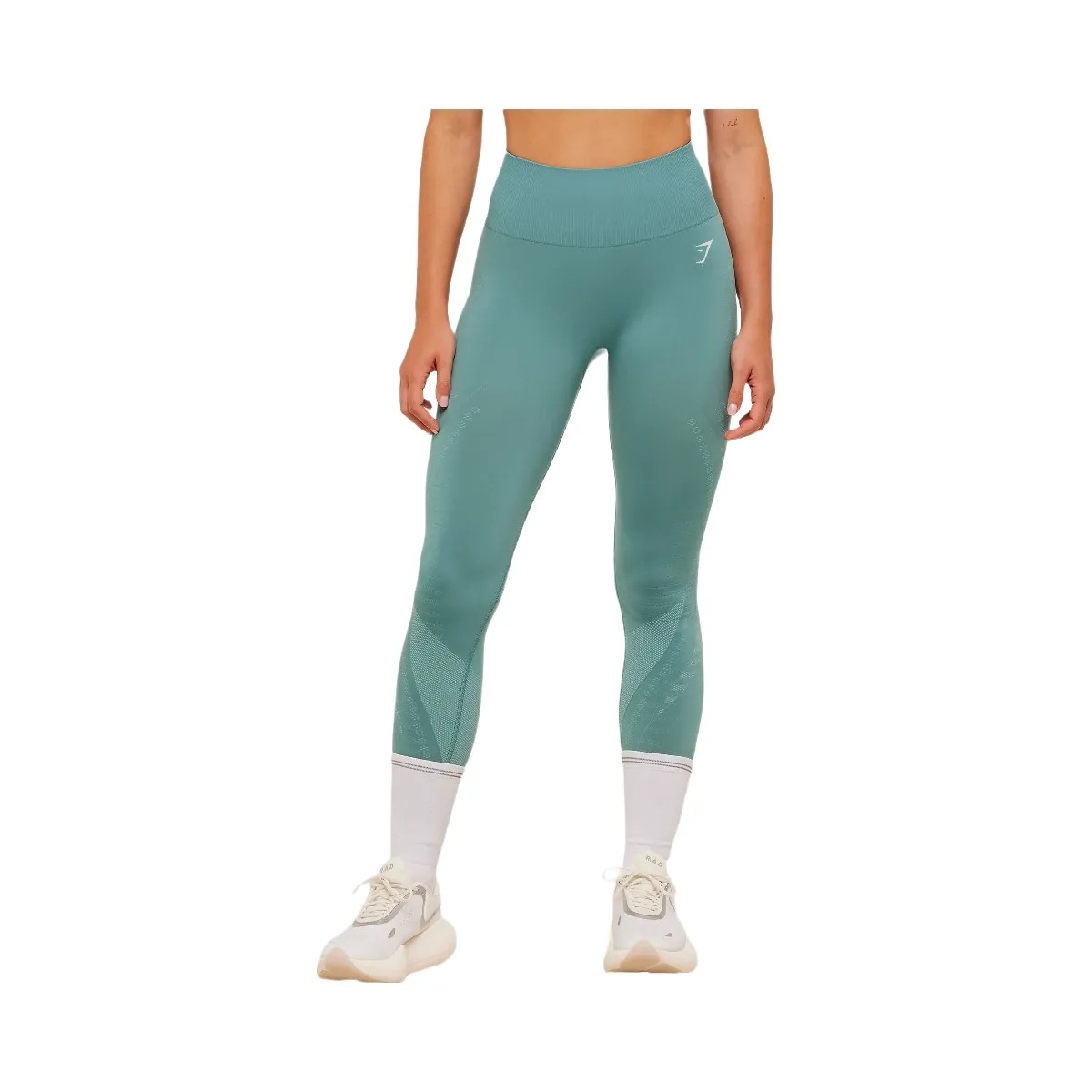 Gymshark Running Seamless Leggings "Storm Blue Lifestyle Blue" - HypeFly India View 1