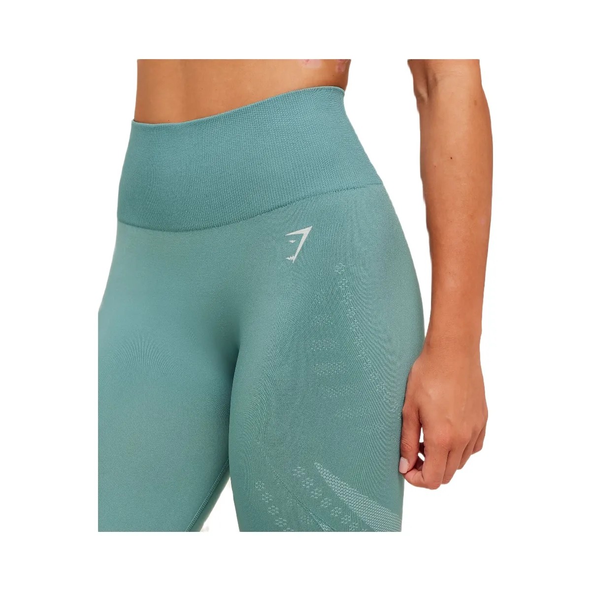 Gymshark Running Seamless Leggings "Storm Blue Lifestyle Blue" - HypeFly India View 5
