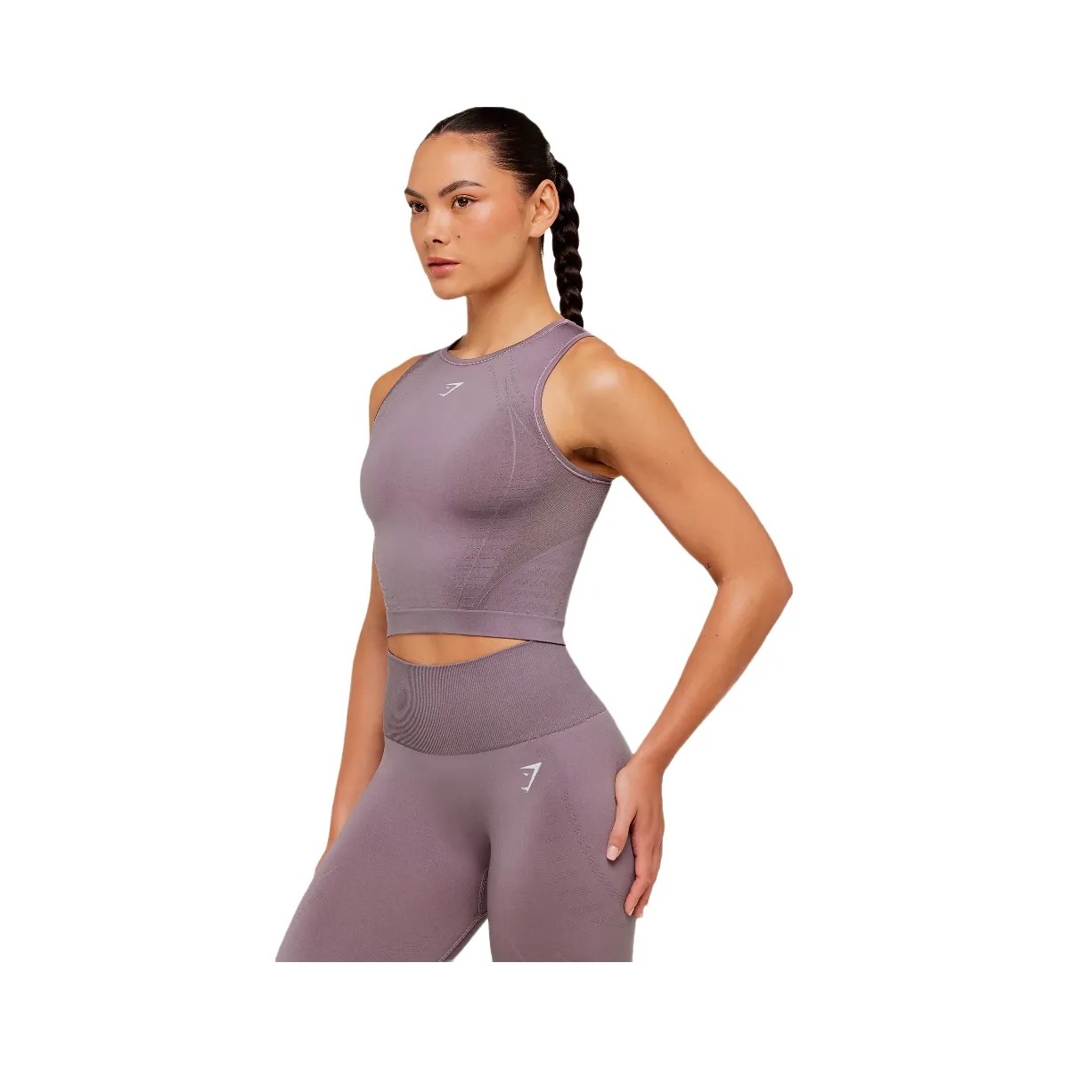 Gymshark Running Seamless Tank "Dusk Purple Walnut Mauve" - HypeFly India View 3
