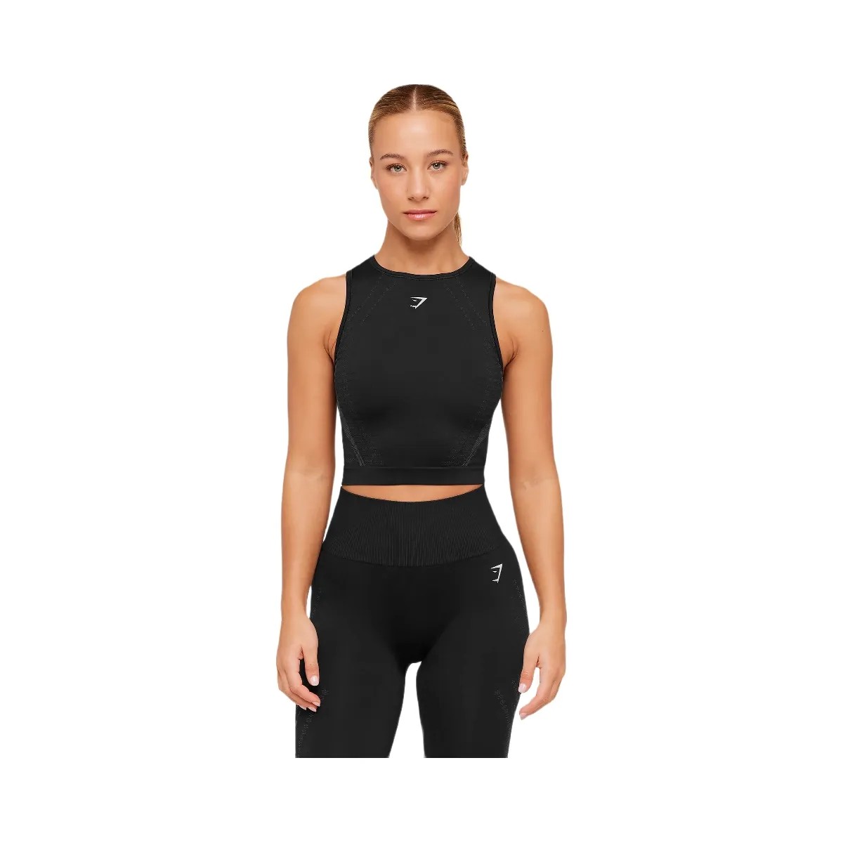Gymshark Running Seamless Tank "GS Black GS Asphalt Grey" - HypeFly India View 1