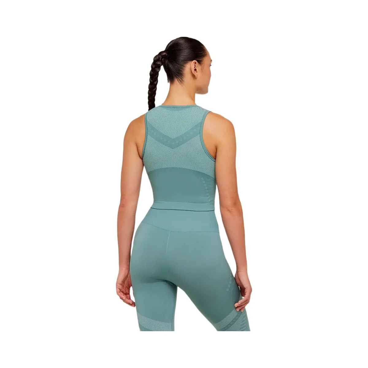 Gymshark Running Seamless Tank "Storm Blue Lifestyle Blue" - HypeFly India View 2