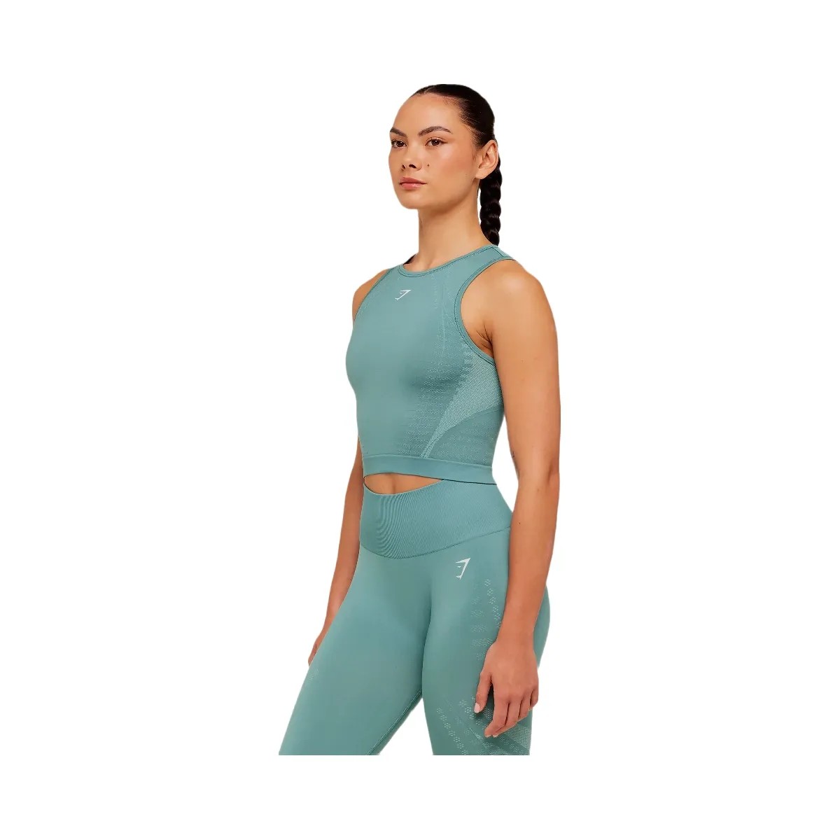 Gymshark Running Seamless Tank "Storm Blue Lifestyle Blue" - HypeFly India View 3