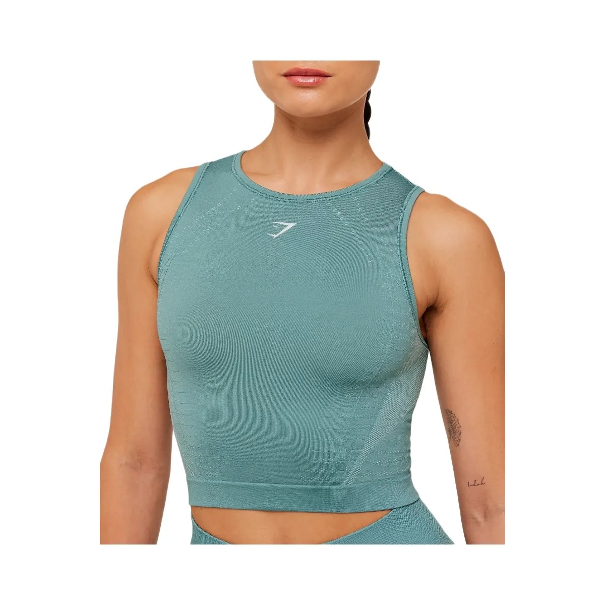 Gymshark Running Seamless Tank "Storm Blue Lifestyle Blue" - HypeFly India View 5
