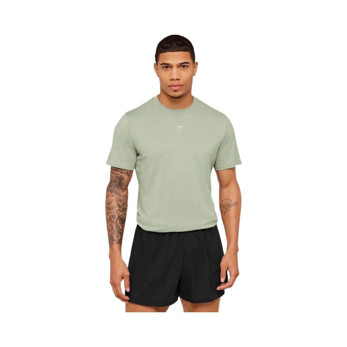 Gymshark Running T-Shirt "GS Haze Green" - HypeFly India View 1