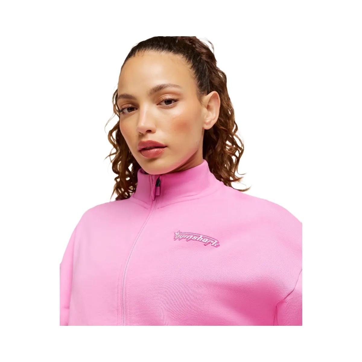 Gymshark Script Embroidery Full Zip Jacket "Focus Pink" - HypeFly India View 5