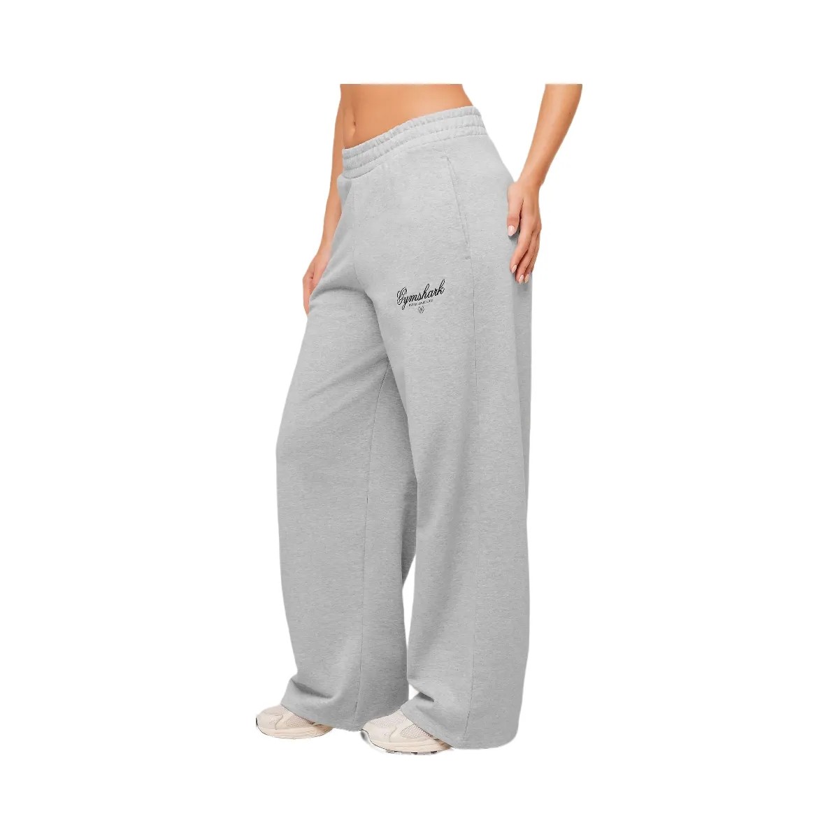 Gymshark Script Embroidery Joggers "Light Grey Core Marl" - HypeFly India View 3
