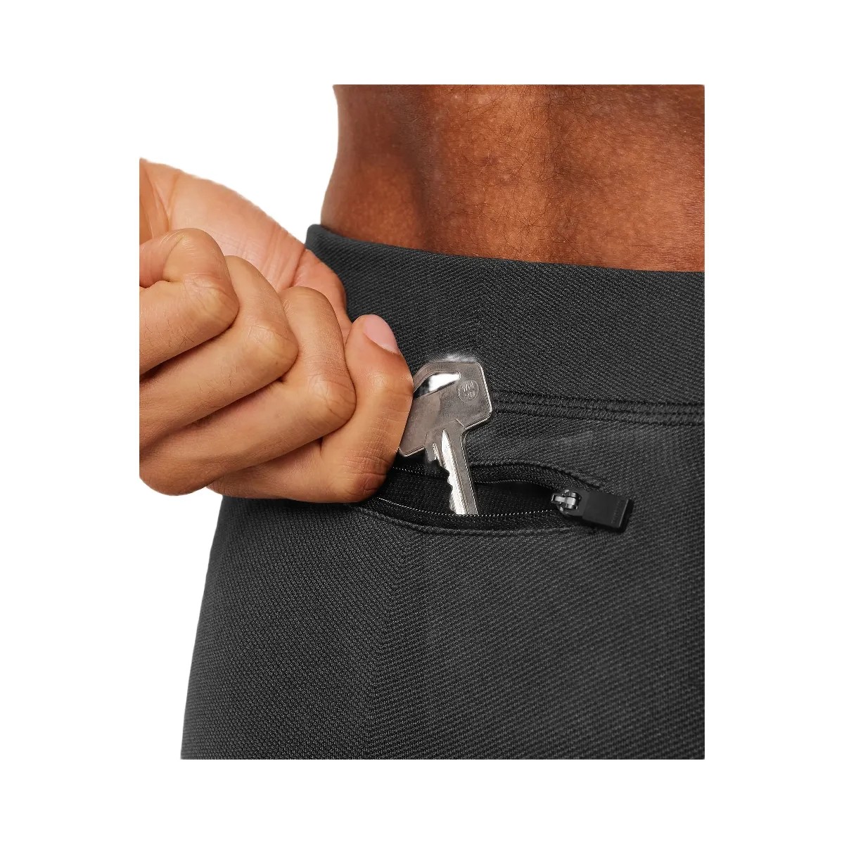 Gymshark Seamless Running Half Tight "Black Grey" - HypeFly India View 4