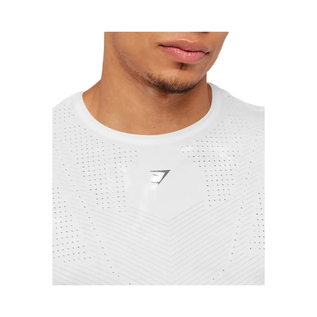 Gymshark Seamless Running T-Shirt "GS White" - HypeFly India View 4
