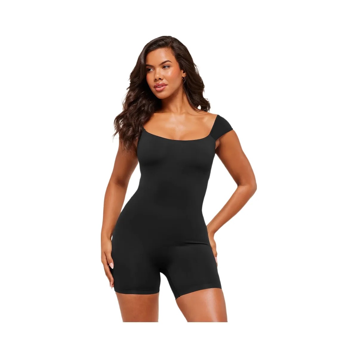 Gymshark Soft Sculpt Cap Sleeve All-In-One "Black" - HypeFly India View 1