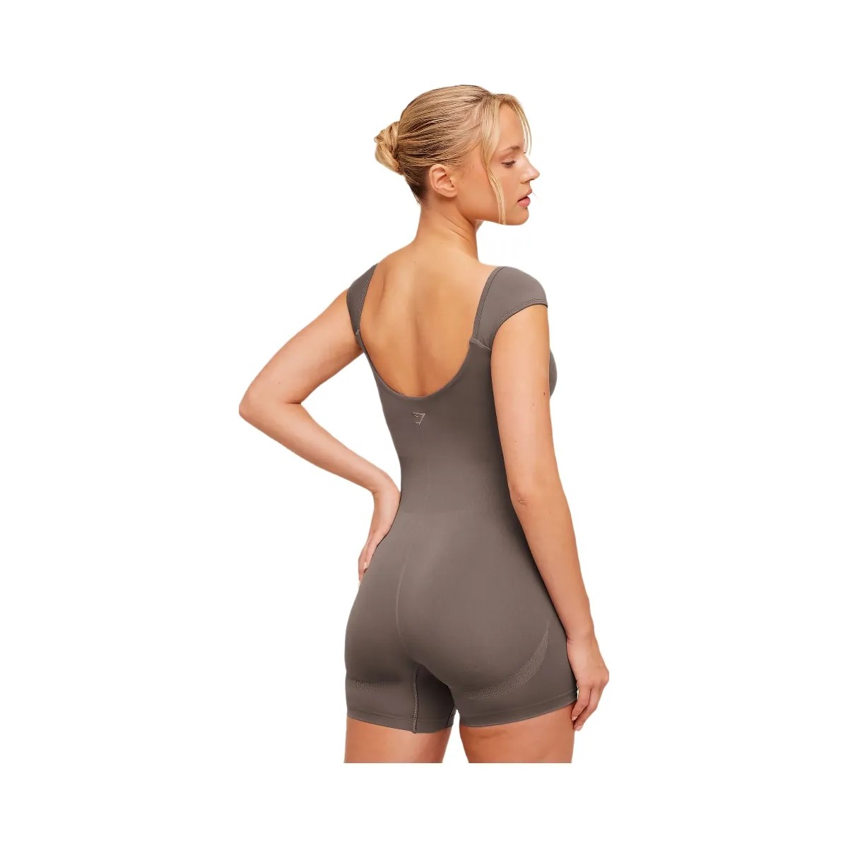 Gymshark Soft Sculpt Cap Sleeve All-In-One "Cool Brown" - HypeFly India View 2