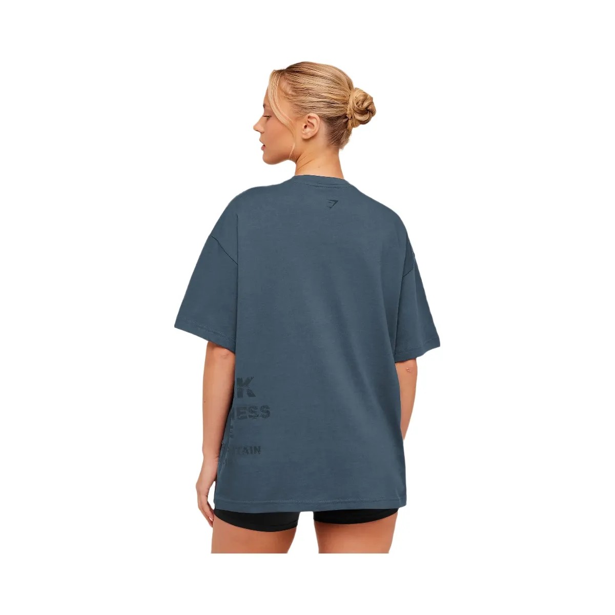 Gymshark Stacked Graphic Short Sleeve T-Shirt "Stealth Blue" - HypeFly India View 2