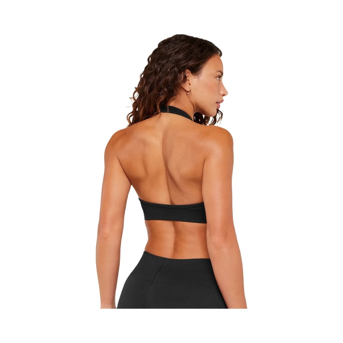 Gymshark Steel Seamless Halter Neck Bra "GS Black" - HypeFly India View 2