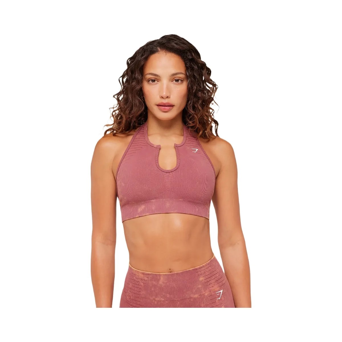 Gymshark Steel Seamless Halter Neck Bra "GS Reset Pink" - HypeFly India View 1
