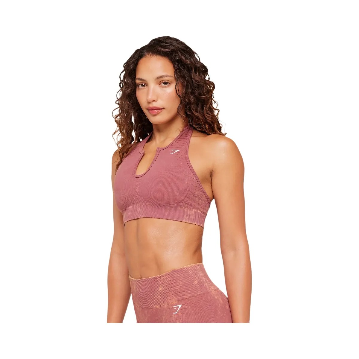 Gymshark Steel Seamless Halter Neck Bra "GS Reset Pink" - HypeFly India View 3