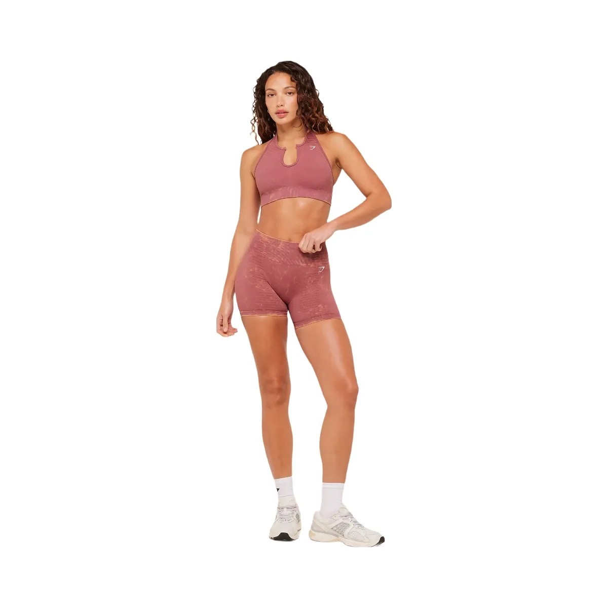 Gymshark Steel Seamless Halter Neck Bra "GS Reset Pink" - HypeFly India View 4