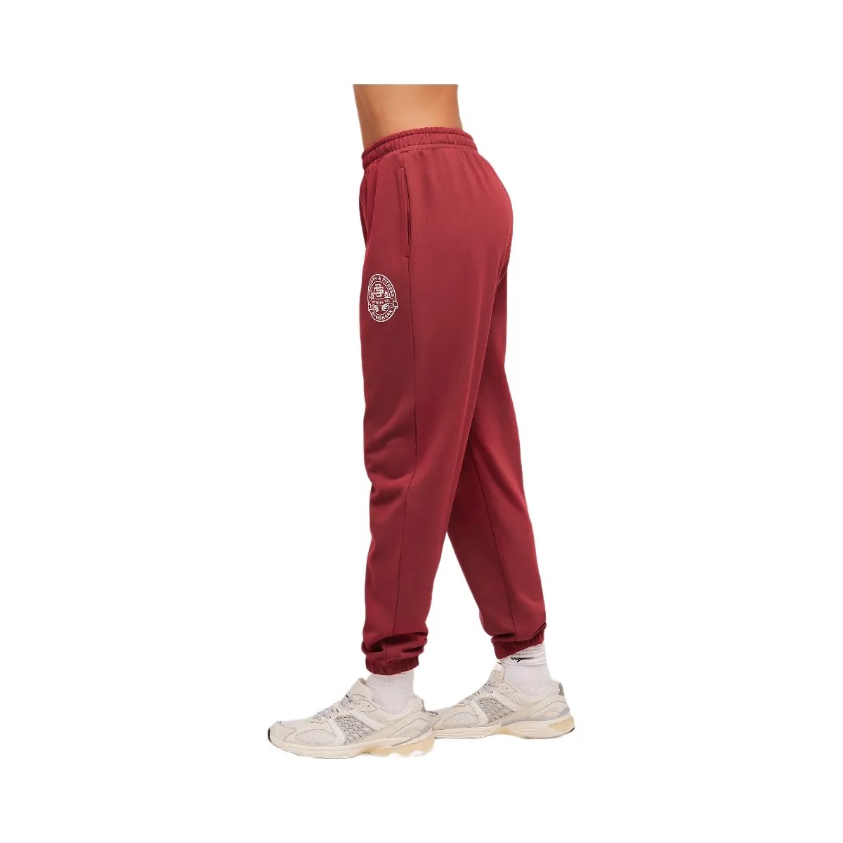 Gymshark Strength and Fitness Crest Graphic Joggers "Athletic Burgundy" - HypeFly India View 3