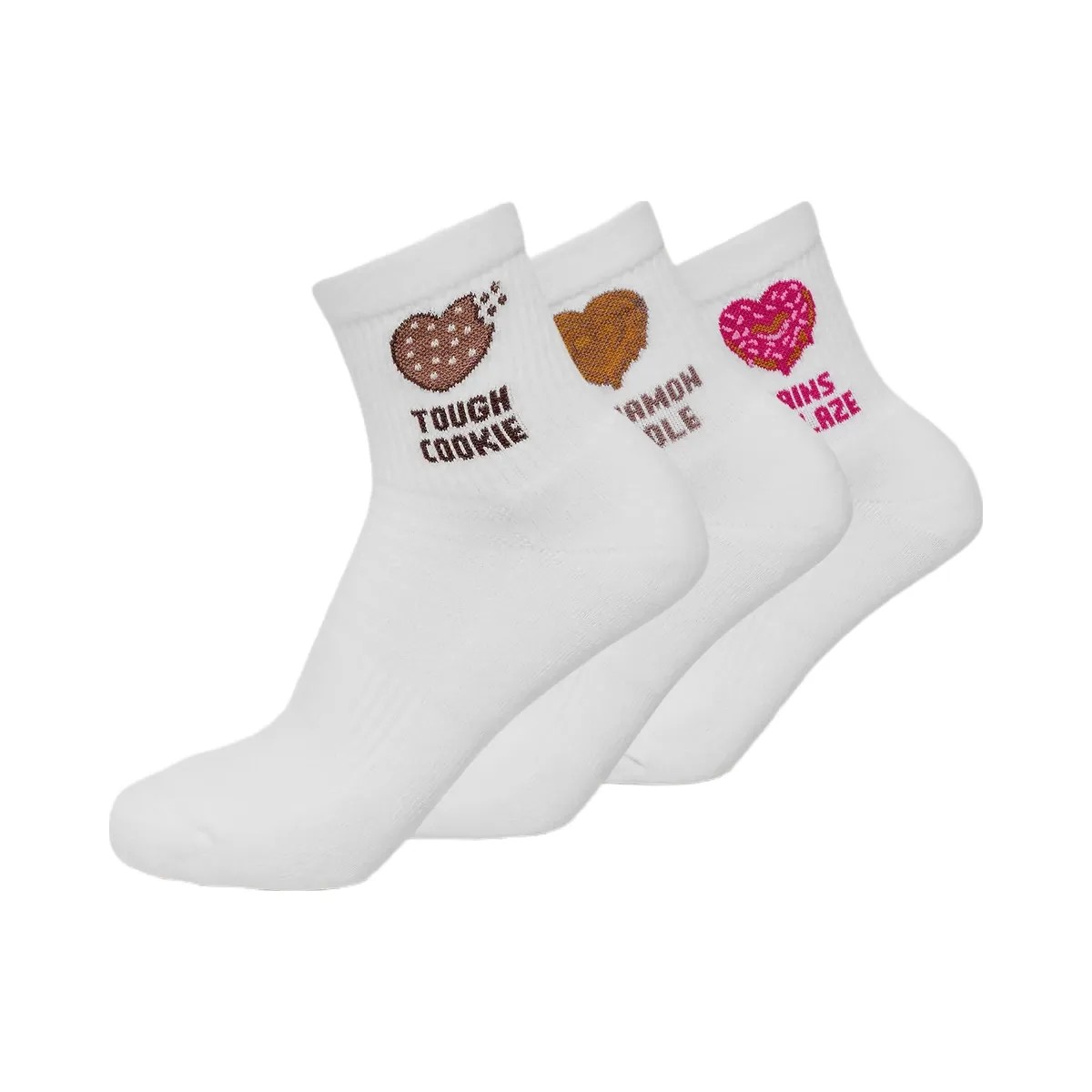 Gymshark Sweet Treat Graphic Midi Socks 3pk "GS White" - HypeFly India View 1