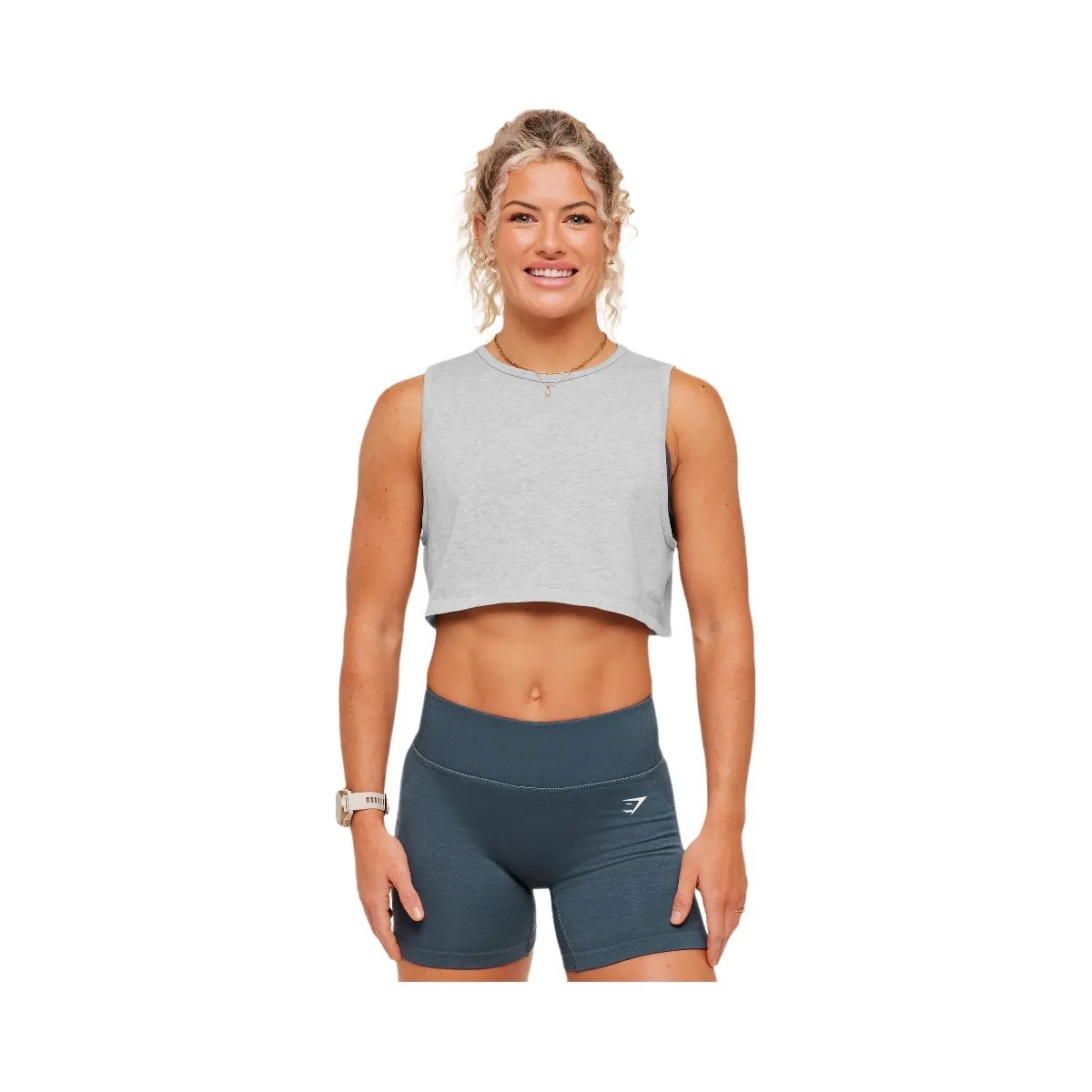 Gymshark To From Cut Off Tee "Bros Soft Grey Marl" - HypeFly India View 1
