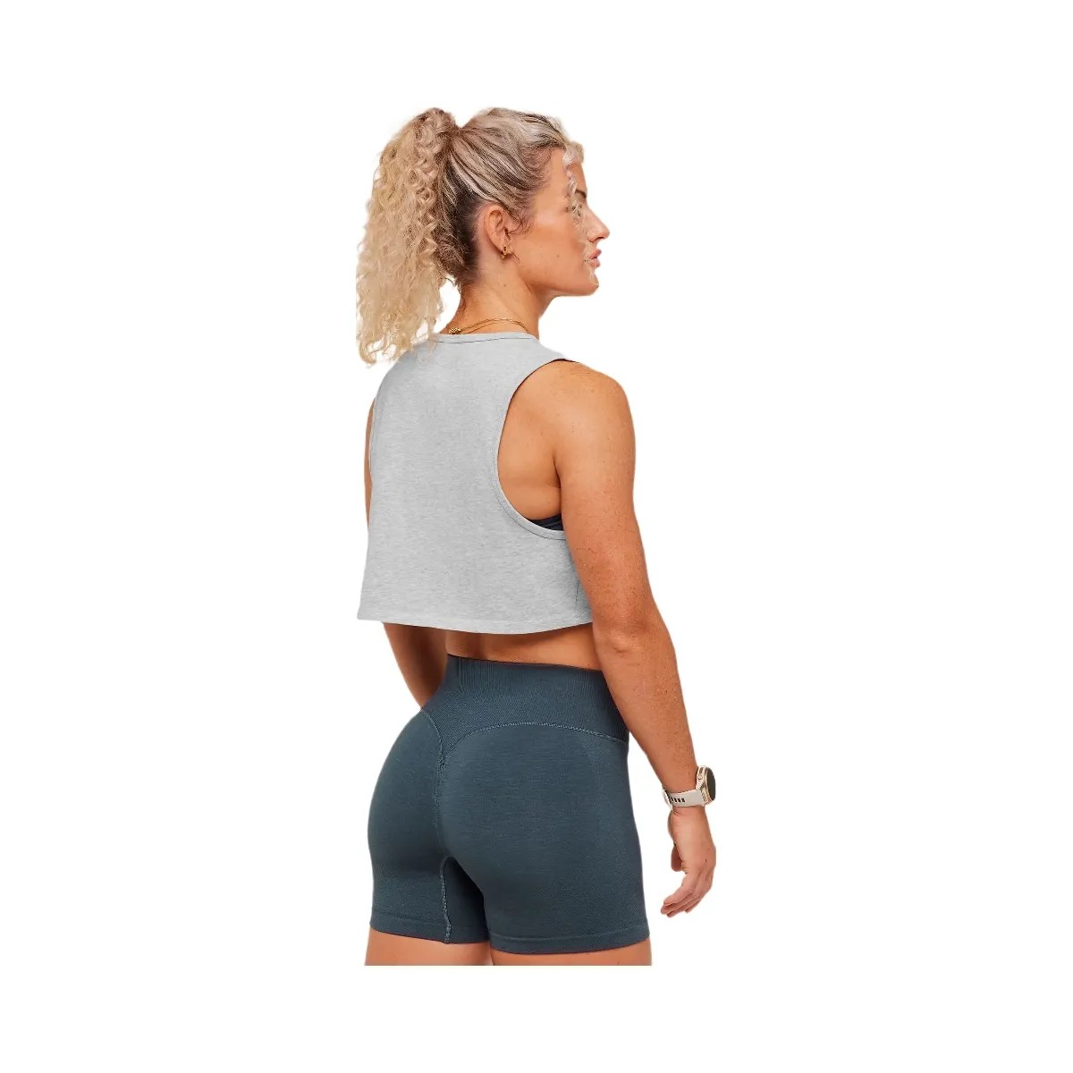 Gymshark To From Cut Off Tee "Bros Soft Grey Marl" - HypeFly India View 2