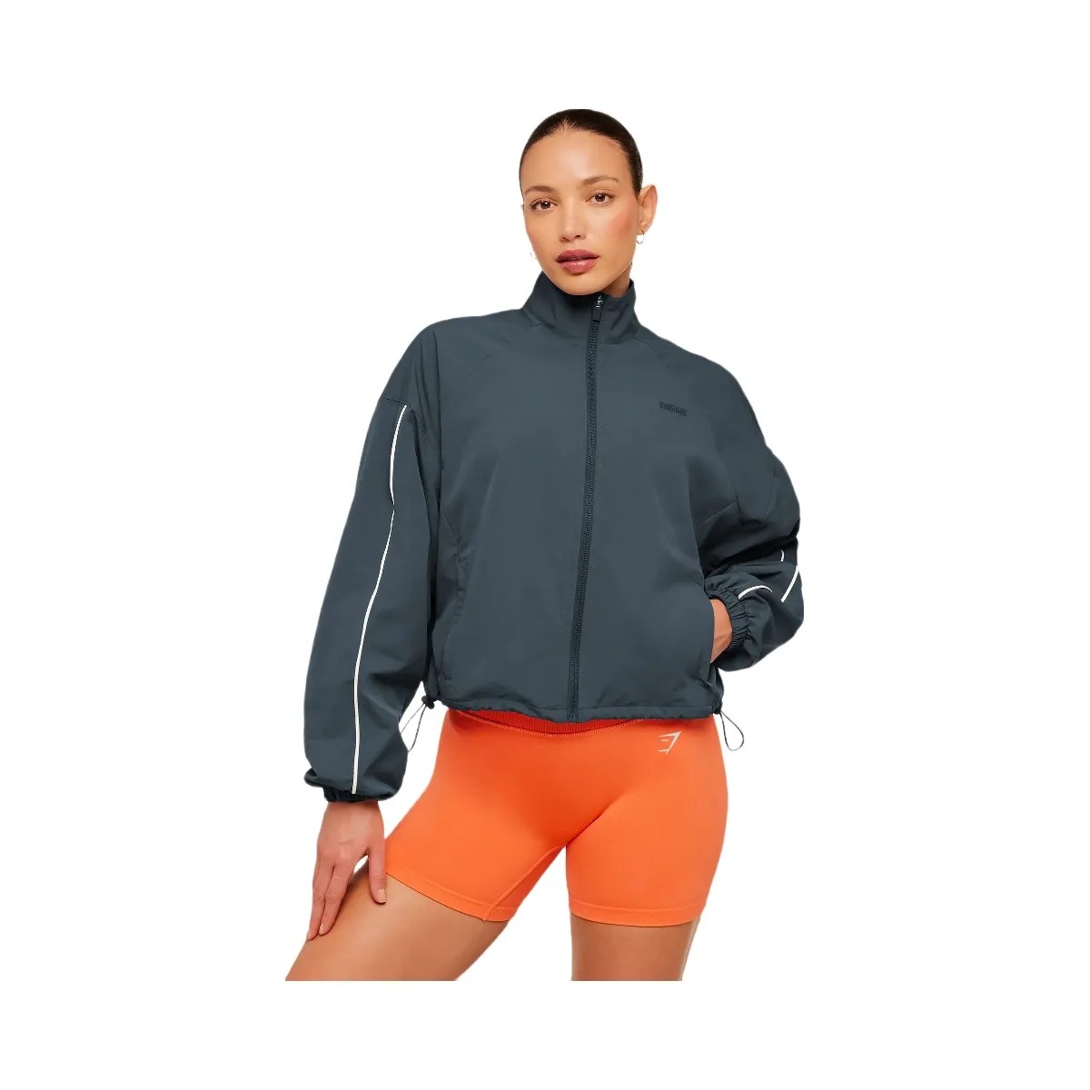 Gymshark To From Zip Through "Stealth Blue Soft White" - HypeFly India View 1