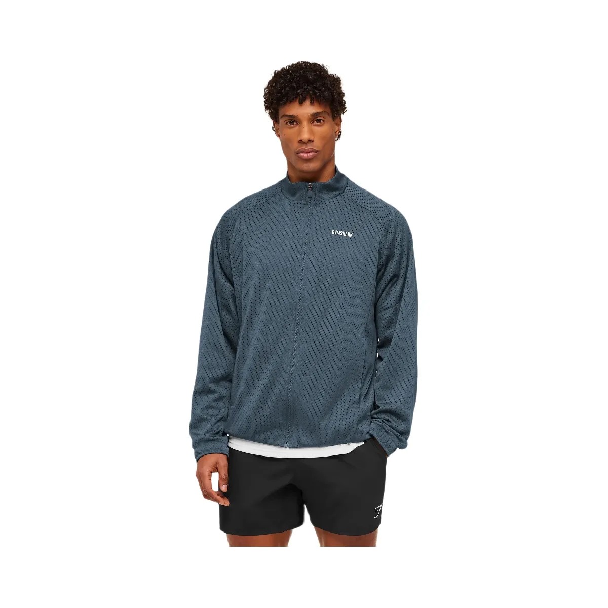 Gymshark Train Zip Through Jacket "Stealth Blue" - HypeFly India View 1