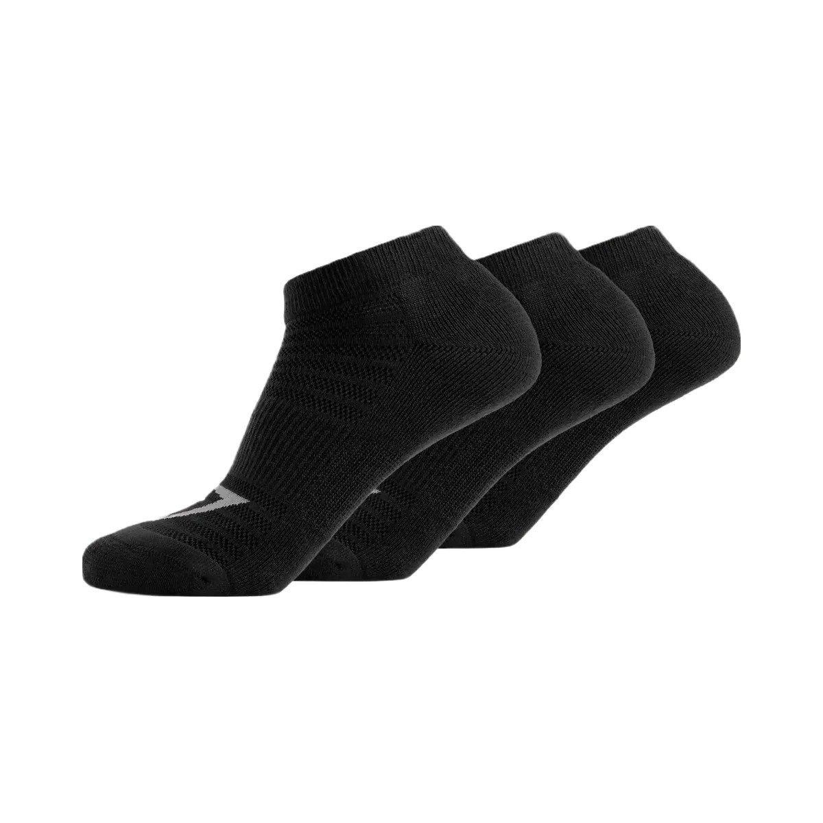 Gymshark Trainer Socks 3pk "Black" - HypeFly India View 1
