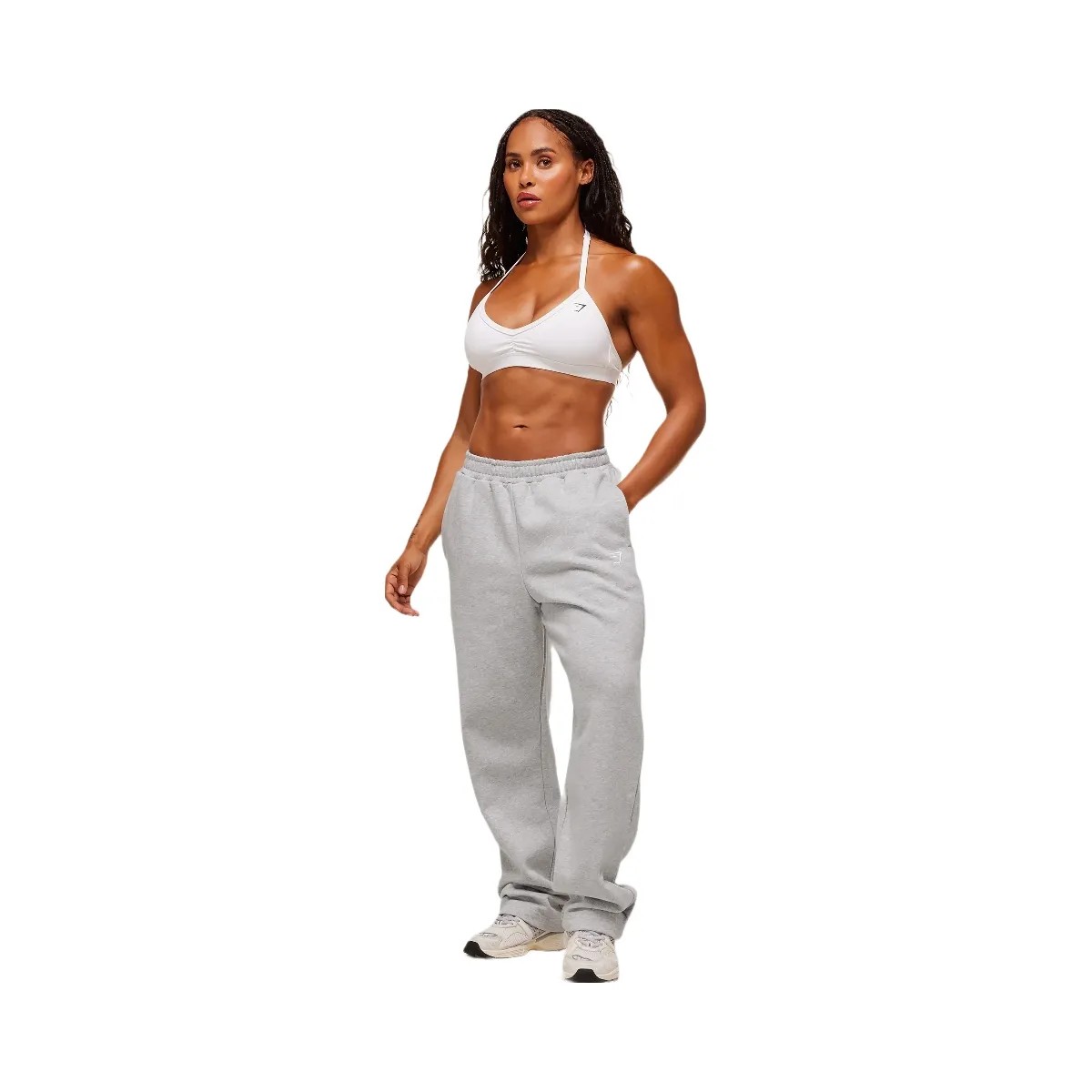 Gymshark Training Fleece Straight Leg Short Pants "Light Grey Core Marl" - HypeFly India View 5