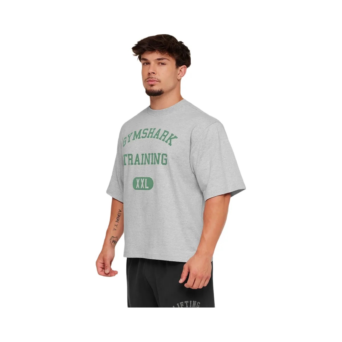 Gymshark Training Graphic T-Shirt "Light Grey Core Marl" - HypeFly India View 3